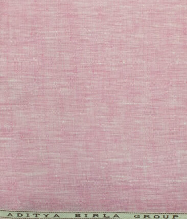 Linen Club Casino Pink 100% Pure Linen Kurta Fabric