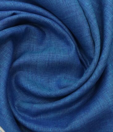 Linen Club Dark Sapphire Blue 100% Pure Linen Kurta Fabric