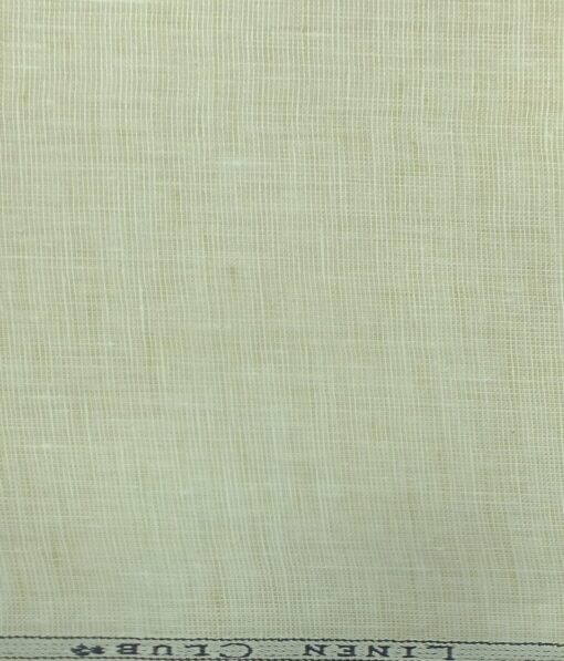Linen Club Light Beige 100% Pure Linen Kurta Fabric