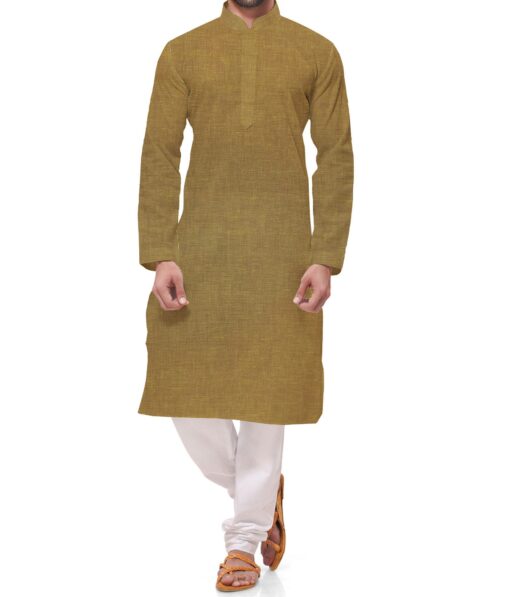 Linen Club Peanut Brown 100% Pure Linen Kurta Fabric