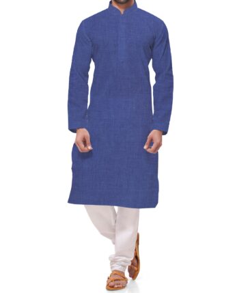 Linen Club Royal Blue 100% Pure Linen Kurta Fabric