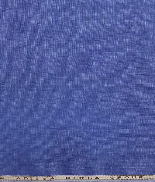 Linen Club Royal Blue 100% Pure Linen Kurta Fabric