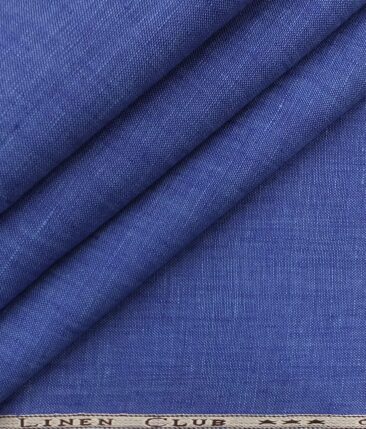 Linen Club Royal Blue 100% Pure Linen Kurta Fabric