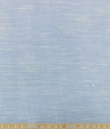 Linen Club Baby Blue 60 LEA 100% Pure Linen Kurta Fabric