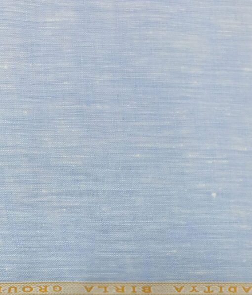 Linen Club Baby Blue 60 LEA 100% Pure Linen Kurta Fabric