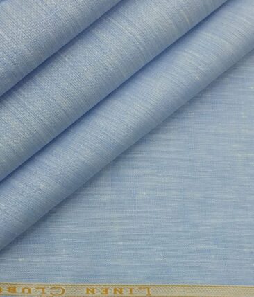 Linen Club Baby Blue 60 LEA 100% Pure Linen Kurta Fabric