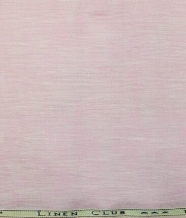 Linen Club Baby Pink 60 LEA 100% Pure Linen Kurta Fabric