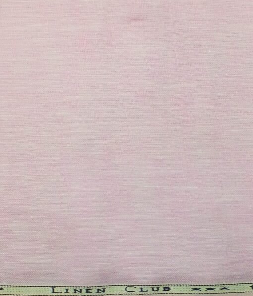 Linen Club Baby Pink 60 LEA 100% Pure Linen Kurta Fabric