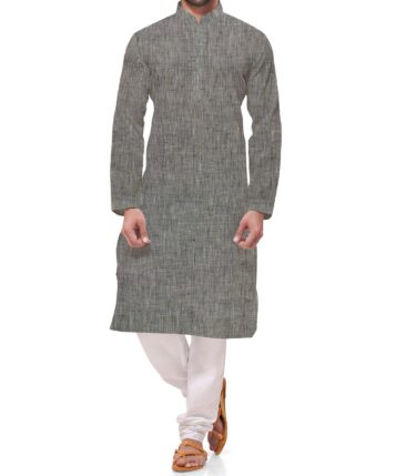 Linen Club Grey 60 LEA 100% Pure Linen Kurta Fabric