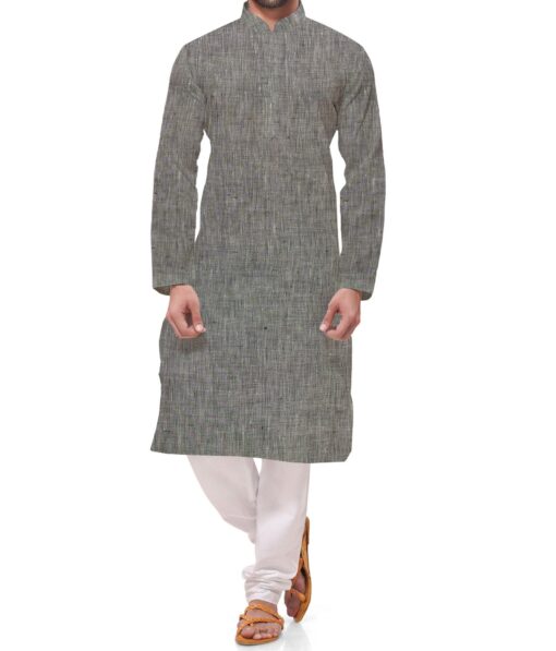 Linen Club Grey 60 LEA 100% Pure Linen Kurta Fabric