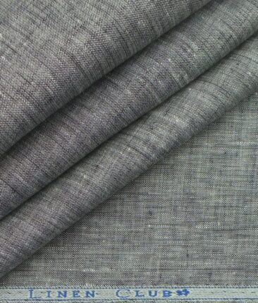 Linen Club Grey 60 LEA 100% Pure Linen Kurta Fabric