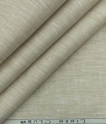 Linen Club Oat Beige 60 LEA 100% Pure Linen Kurta Fabric