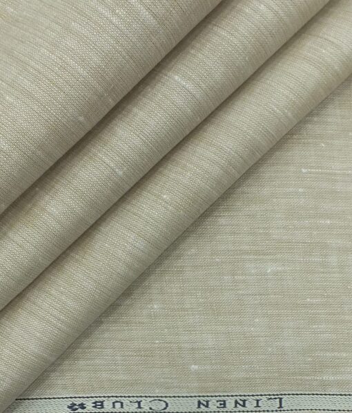 Linen Club Oat Beige 60 LEA 100% Pure Linen Kurta Fabric