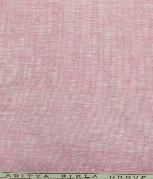 Linen Club Casino Pink 100% Pure Linen Shirt Fabric
