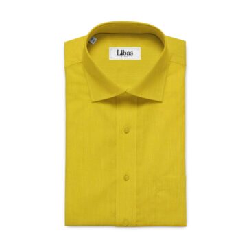Linen Club Tuscan Yellow 100% Pure Linen Shirt Fabric