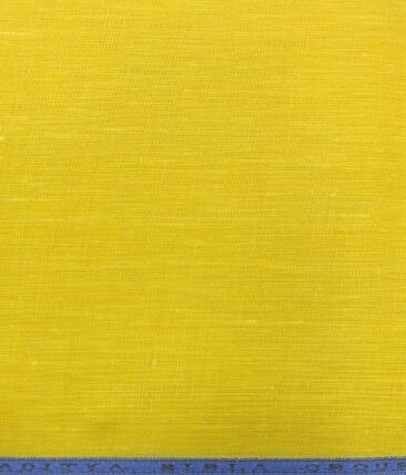 Linen Club Tuscan Yellow 100% Pure Linen Shirt Fabric