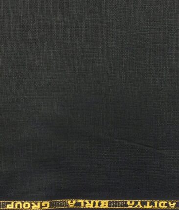 Linen Club Black 100% Pure Linen Shirt Fabric