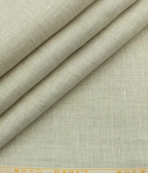 Linen Club Tan Beige 100% Pure Linen Shirt Fabric