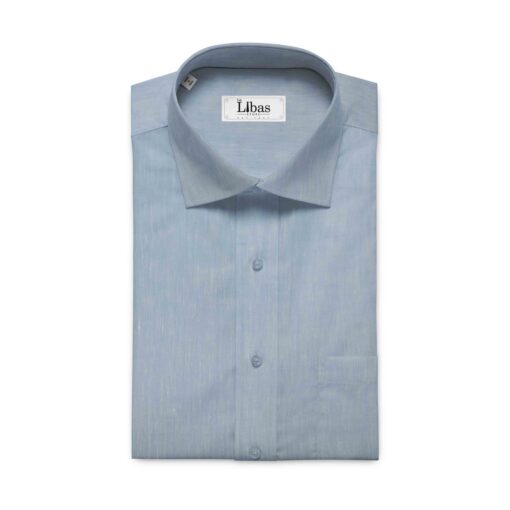 Linen Club Baby Blue 60 LEA 100% Pure Linen Shirt Fabric