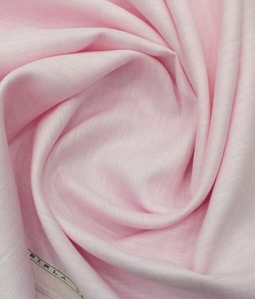 Linen Club Baby Pink 60 LEA 100% Pure Linen Shirt Fabric