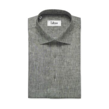 Linen Club Grey 60 LEA 100% Pure Linen Shirt Fabric