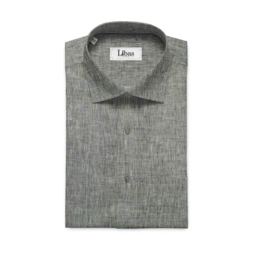 Linen Club Grey 60 LEA 100% Pure Linen Shirt Fabric