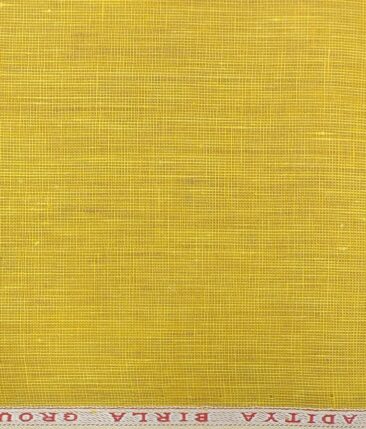 Linen Club Honey Yellow 60 LEA 100% Pure Linen Shirt Fabric