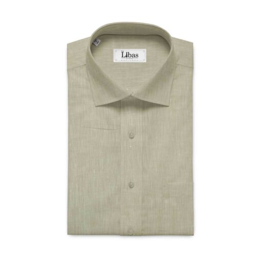Linen Club Oat Beige 60 LEA 100% Pure Linen Shirt Fabric