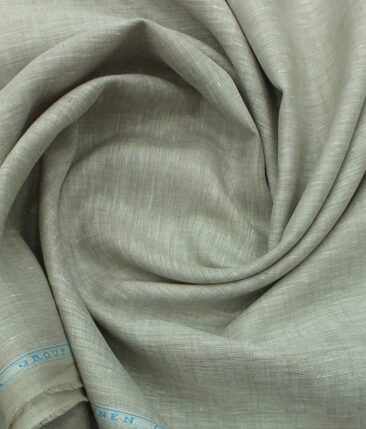 Linen Club Oyster Beige 60 LEA 100% Pure Linen Shirt Fabric