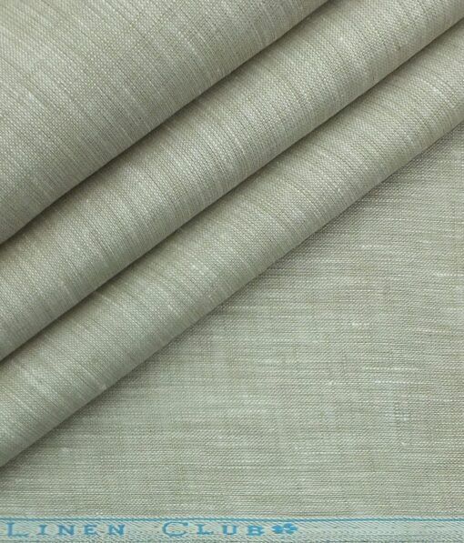Linen Club Oyster Beige 60 LEA 100% Pure Linen Shirt Fabric
