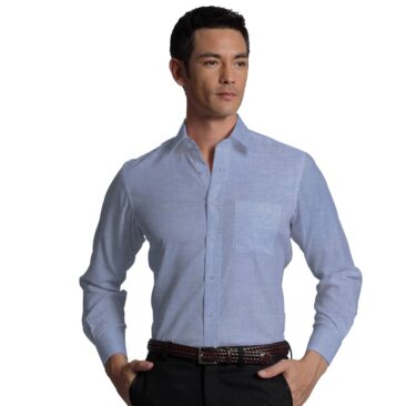 Linen Club Sky Blue 60 LEA 100% Pure Linen Shirt Fabric