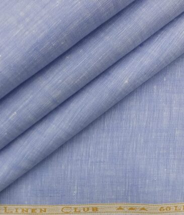 Linen Club Sky Blue 60 LEA 100% Pure Linen Shirt Fabric