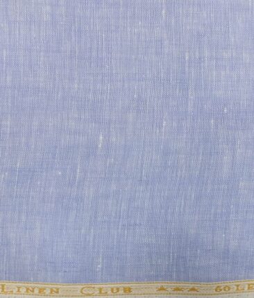 Linen Club Sky Blue 60 LEA 100% Pure Linen Shirt Fabric