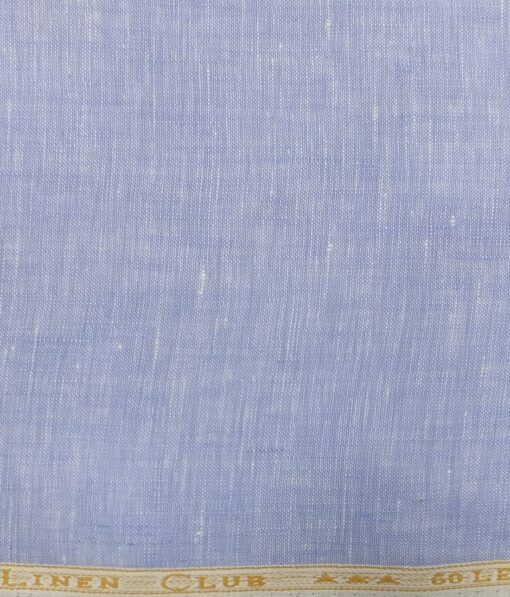 Linen Club Sky Blue 60 LEA 100% Pure Linen Shirt Fabric