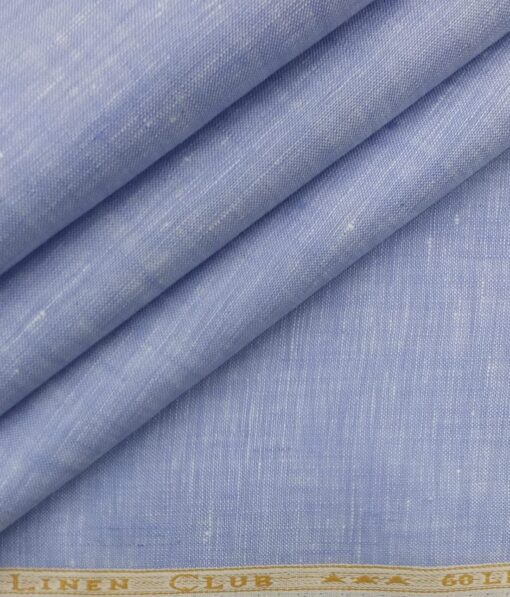 Linen Club Sky Blue 60 LEA 100% Pure Linen Shirt Fabric