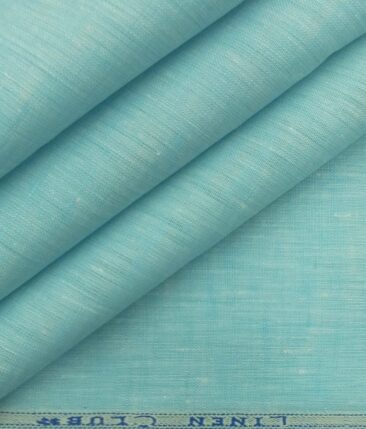 Linen Club Tiffany Blue 70 LEA 100% Pure Linen Shirt Fabric