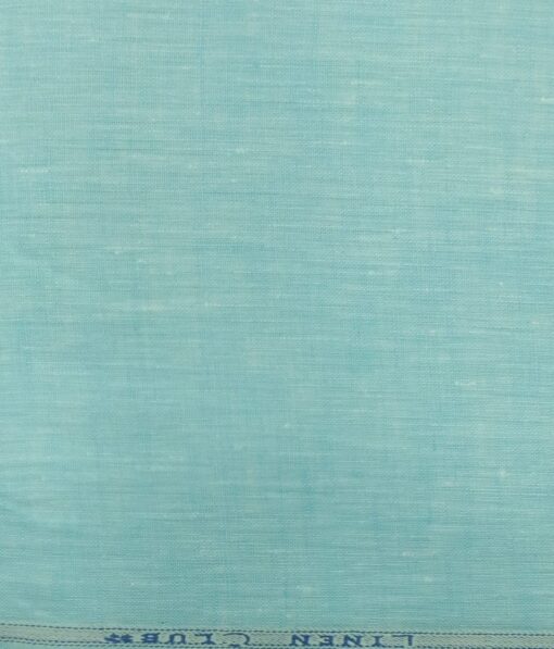 Linen Club Tiffany Blue 70 LEA 100% Pure Linen Shirt Fabric