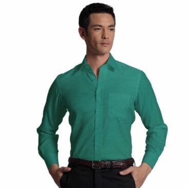 Bombay Rayon Men's Sea Green Giza Cotton Satin Weave Shirt Fabric