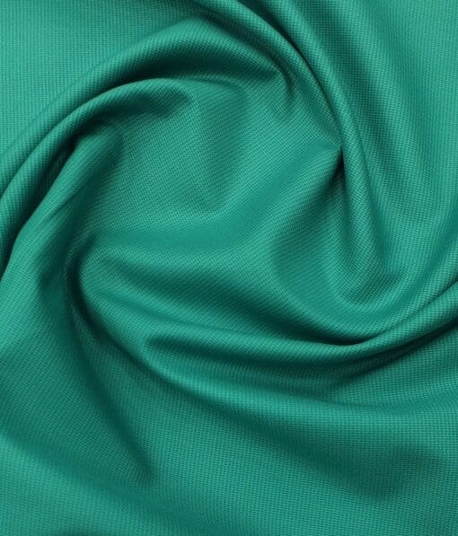 Bombay Rayon Men's Sea Green Giza Cotton Satin Weave Shirt Fabric