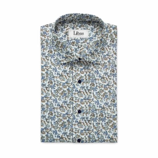 Bombay Rayon Men's Multi Color Jacquard Cotton Printed Shirt Fabric
