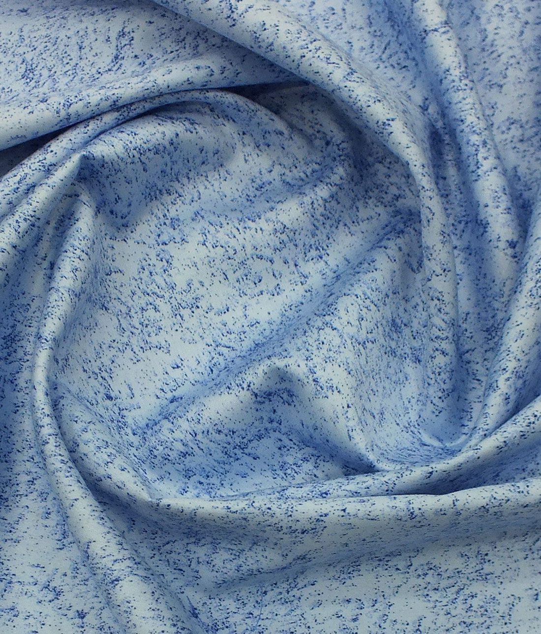 Cadini by Siyaram's Men's Skyblue Spray Cotton Printed Shirt Fabric