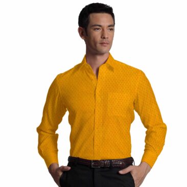Cadini by Siyaram's Bright Orange 60 LEA 100% Pure Linen Jaquard Weave Shirt Fabric