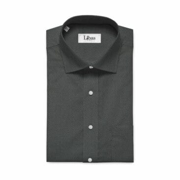 Exquisite Men's Blackish Grey Cotton PinPoint Oxford Weave Shirt Fabric