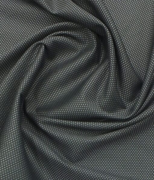 Exquisite Men's Blackish Grey Cotton PinPoint Oxford Weave Shirt Fabric
