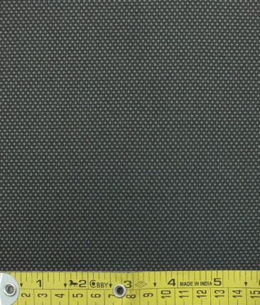 Exquisite Men's Blackish Grey Cotton PinPoint Oxford Weave Shirt Fabric