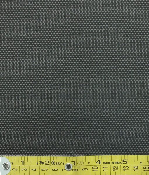Exquisite Men's Blackish Grey Cotton PinPoint Oxford Weave Shirt Fabric
