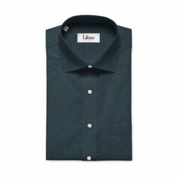 Exquisite Men's Dark Sea Green Cotton PinPoint Oxford Weave Shirt Fabric