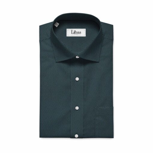 Exquisite Men's Dark Sea Green Cotton PinPoint Oxford Weave Shirt Fabric