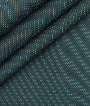 Exquisite Men's Dark Sea Green Cotton PinPoint Oxford Weave Shirt Fabric