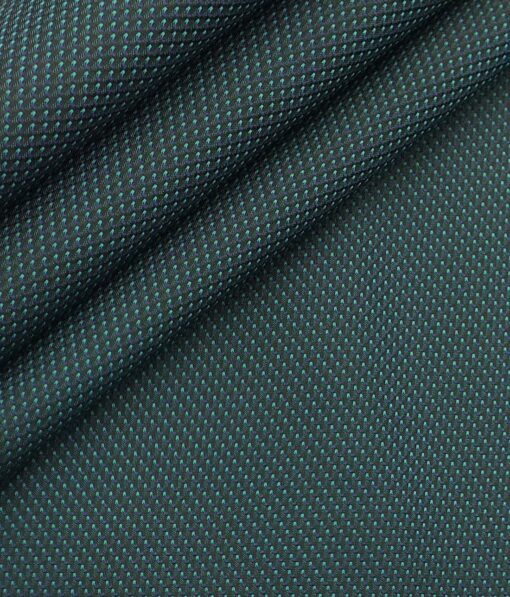 Exquisite Men's Dark Sea Green Cotton PinPoint Oxford Weave Shirt Fabric
